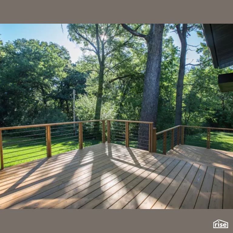Back Deck with Pressure Treated Decking by Constructive Builders