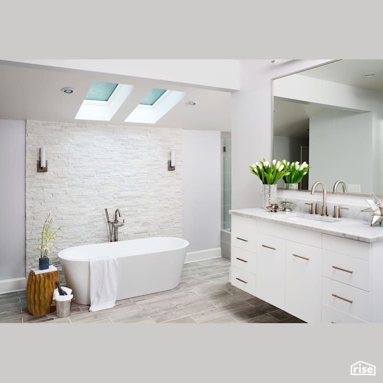 An Ensuite You’ll Never Want to Leave with Low-Flow Kitchen Faucet by Case Design/Remodeling