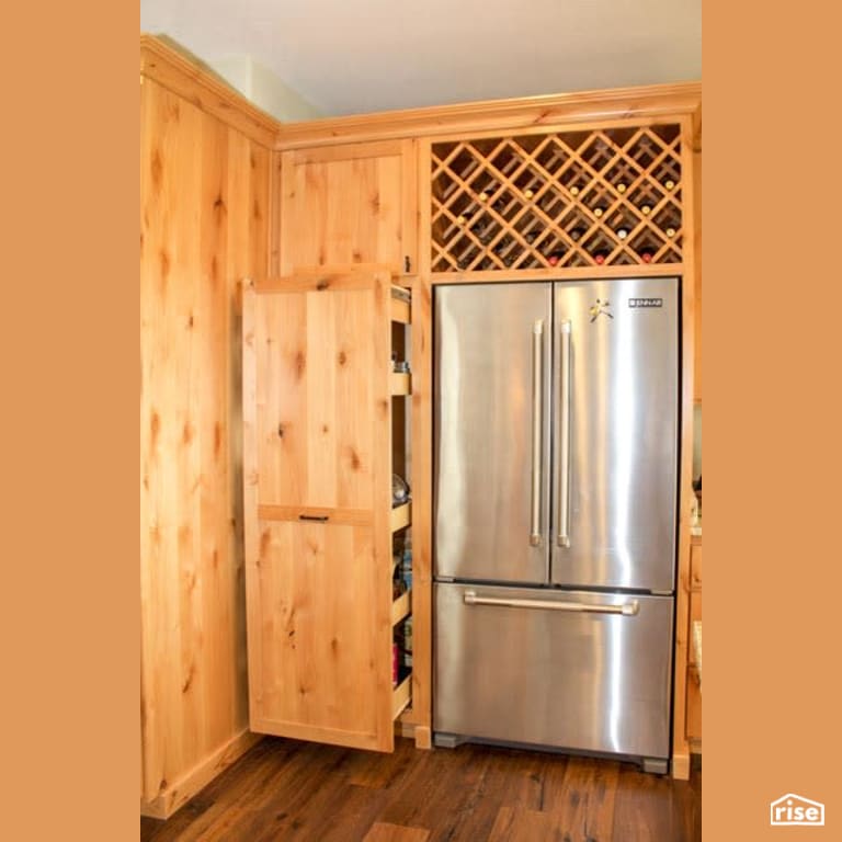Kitchen with Refrigerator by Winsome Construction