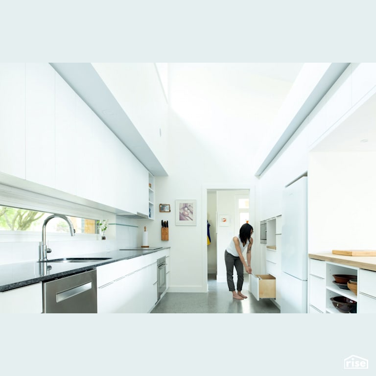Kitchen with Hydronic Radiant Floors by Lanefab Design/Build