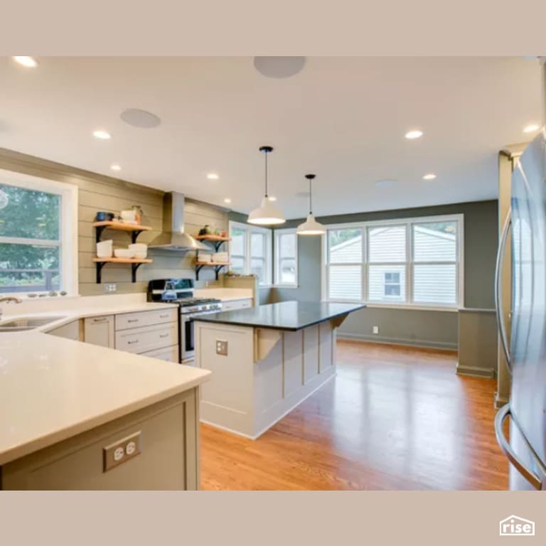 West River Road Kitchen Addition with Gas Range by Constructive Builders