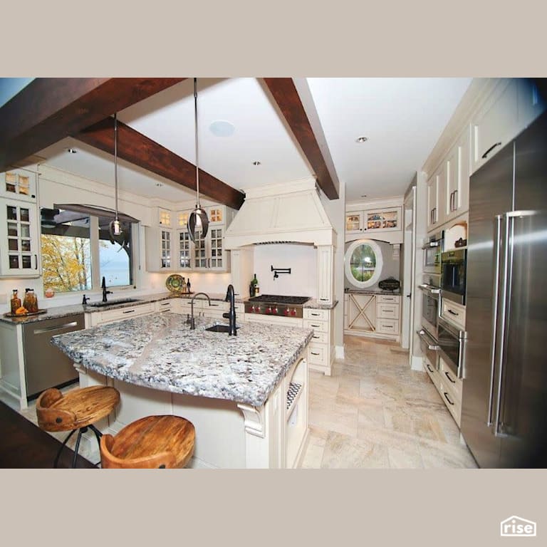 Copper Island Fine Homes - Kitchens with Gas Range by Copper Island Fine Homes Inc.