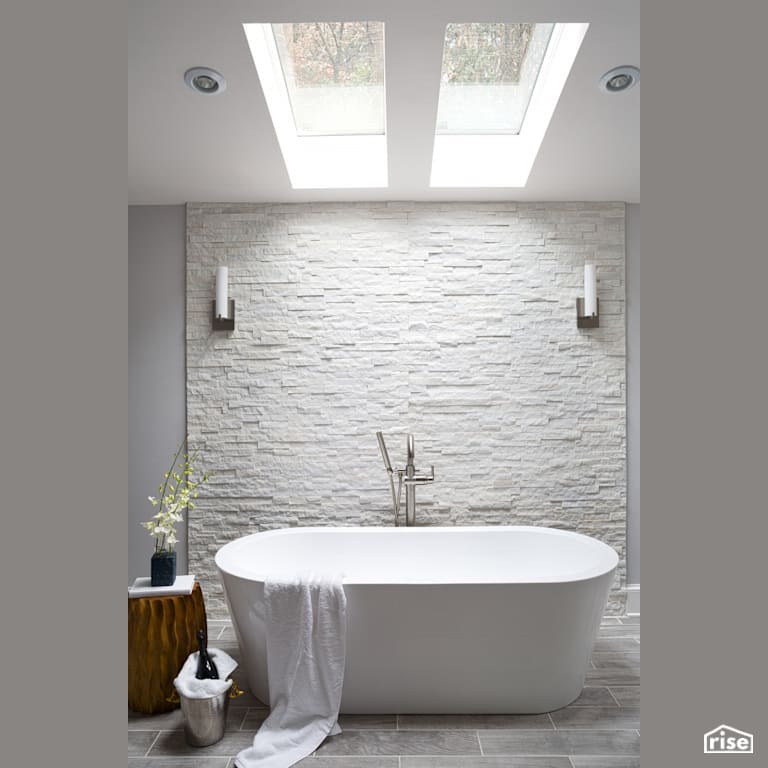 An Ensuite You’ll Never Want to Leave with Wall Light by Case Design/Remodeling
