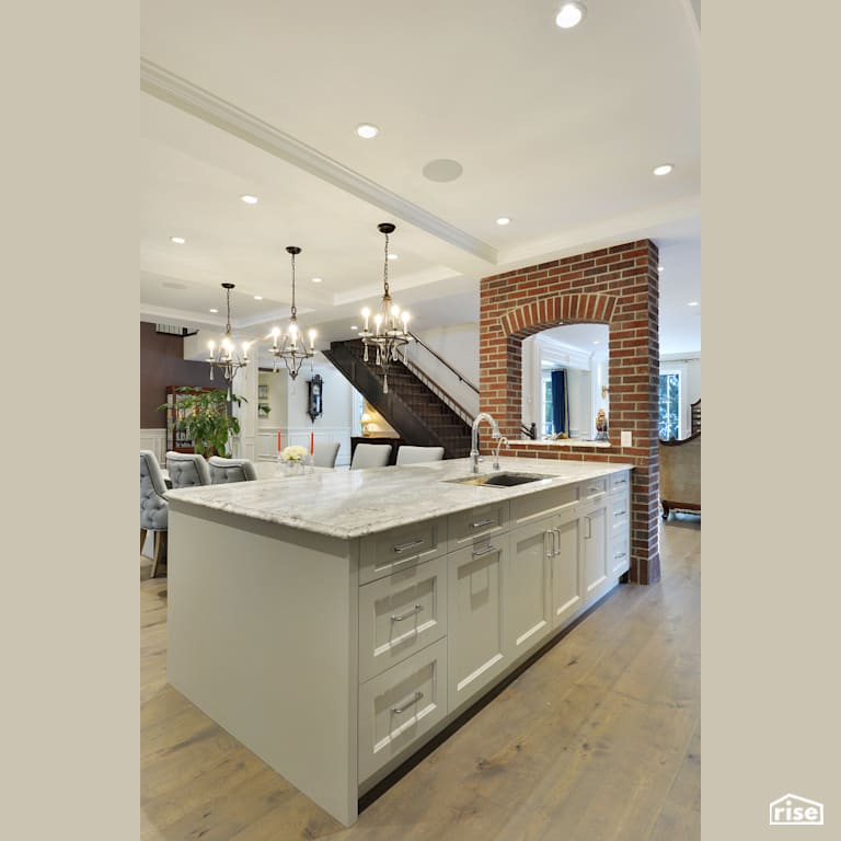 Kitchen with Low-Flow Kitchen Faucet by My House Design/Build Team Ltd.