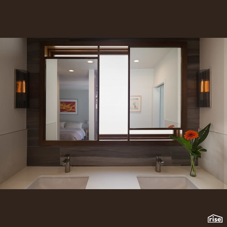 Dahlia Drive Bathroom with Integrated LED by Tracy A. Stone Architect