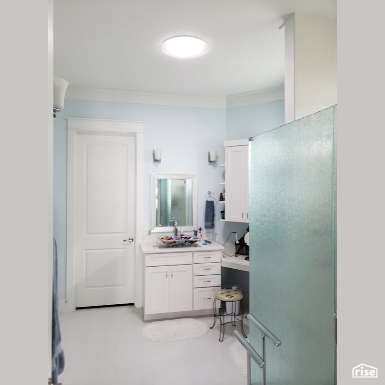Bathroom Acorn 2 w/ Skylight with Tubular Skylight by Solatube International, Inc.
