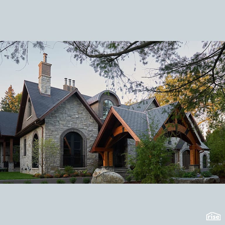 High-end Home in British Columbia, Canada with Composite Shingles by Moderne Slate