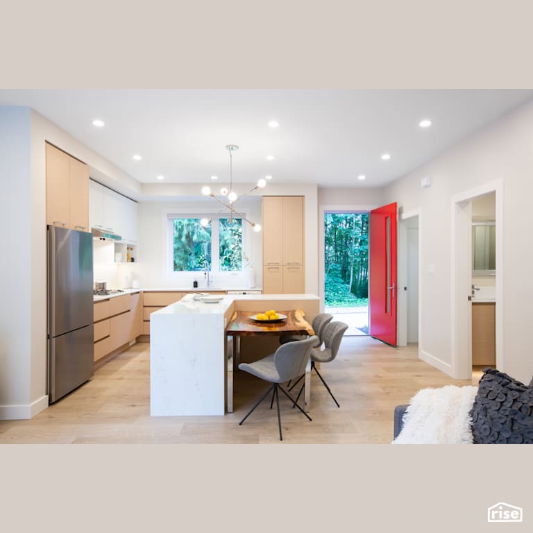 MODCUBE Kitchen and Outdoors with LED Lighting by Synthesis Design