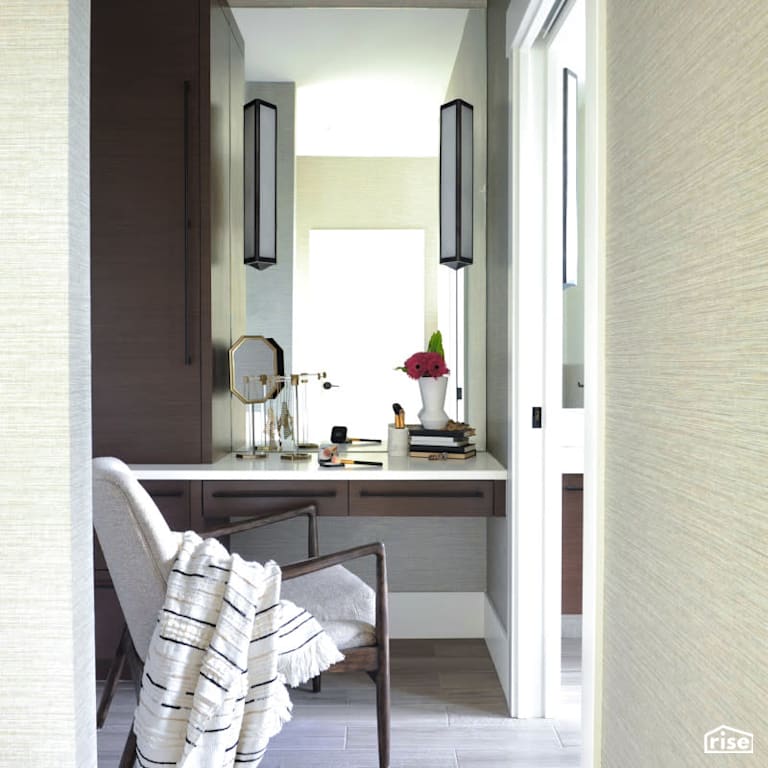Luxton Square - Powder Room with LED Lighting by PlaidFox