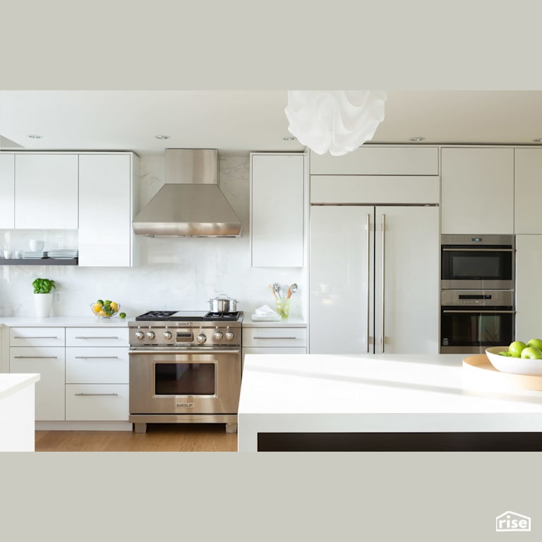 Mathers Kitchen Flat View with Gas Range by Synthesis Design