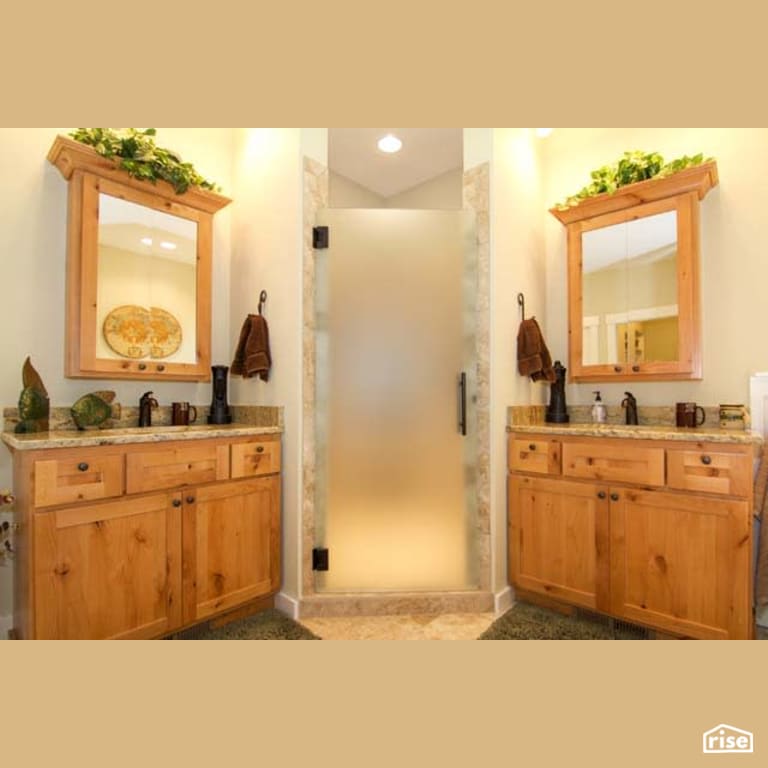 Bathroom with Integrated LED by Winsome Construction