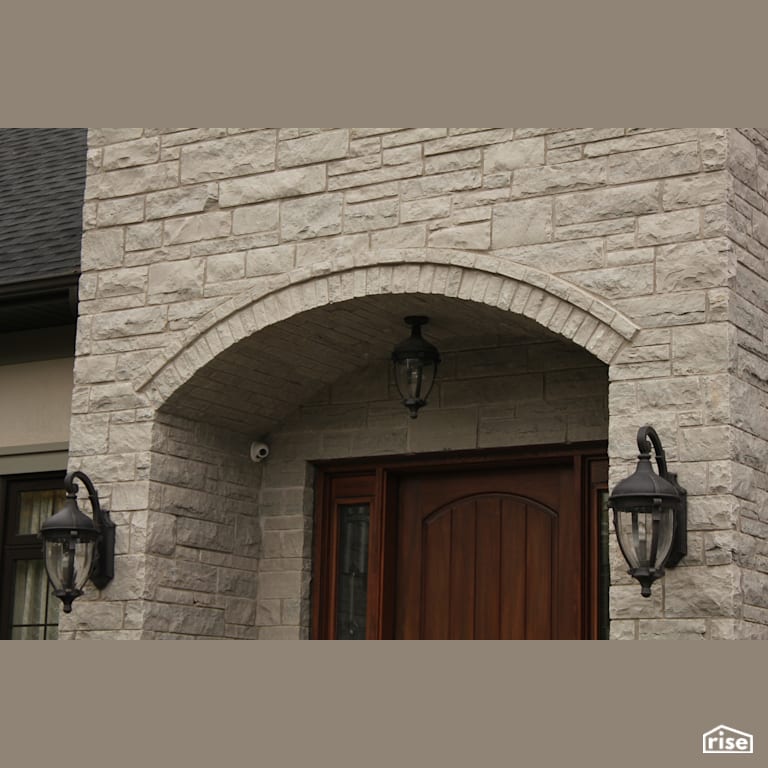 Entrance-way Stone Siding with Stone Siding by Masonal Stone Inc