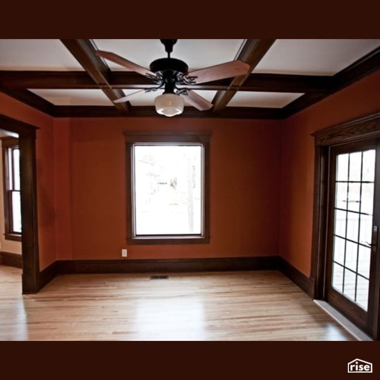 Living Room with FSC Certified Hardwood by Constructive Builders