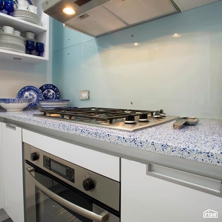 Residential Kitchen - Cobalt Ice with Recycled Glass Countertop by IceStone