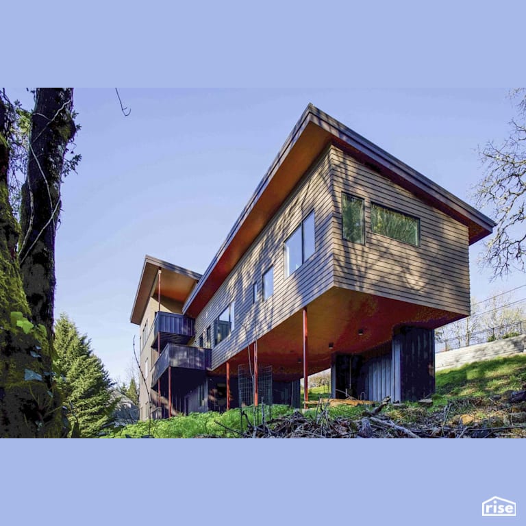 LEED Home Exterior with Fixed Window by Winsome Construction