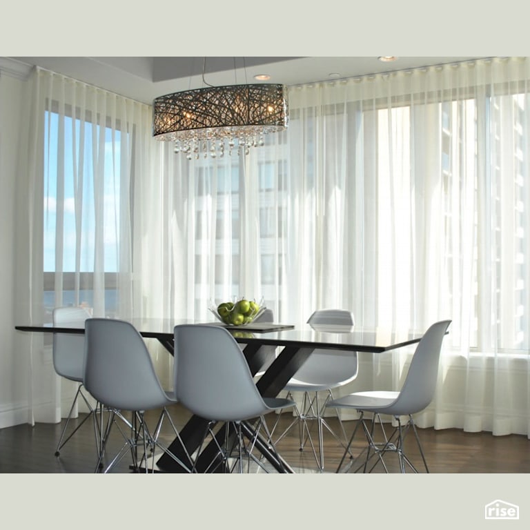 Calming Condo - Dining Room with Engineered Hardwood by Amazing Space Interiors