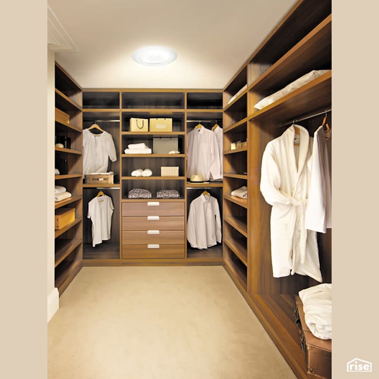 Custom Closet with Skylight with Tubular Skylight by Solatube International, Inc.