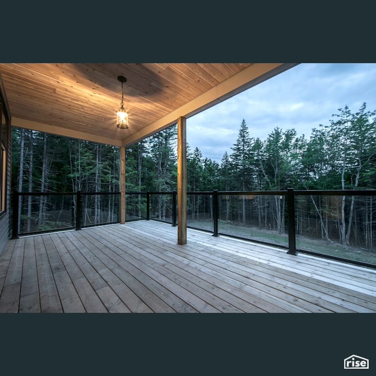 Modern Retreat - Balcony with Accent Outdoor Lighting by Homes by Highgate