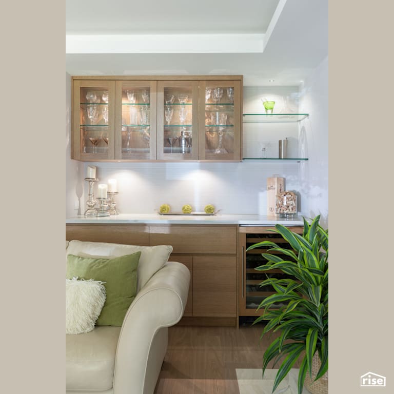 Living Room Bar with Air Purifying Plant by Synthesis Design