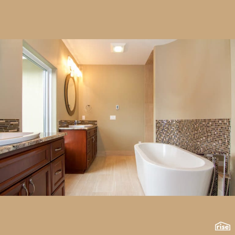 Soaker Tub with Low-Flow Bathroom Faucet by Winsome Construction