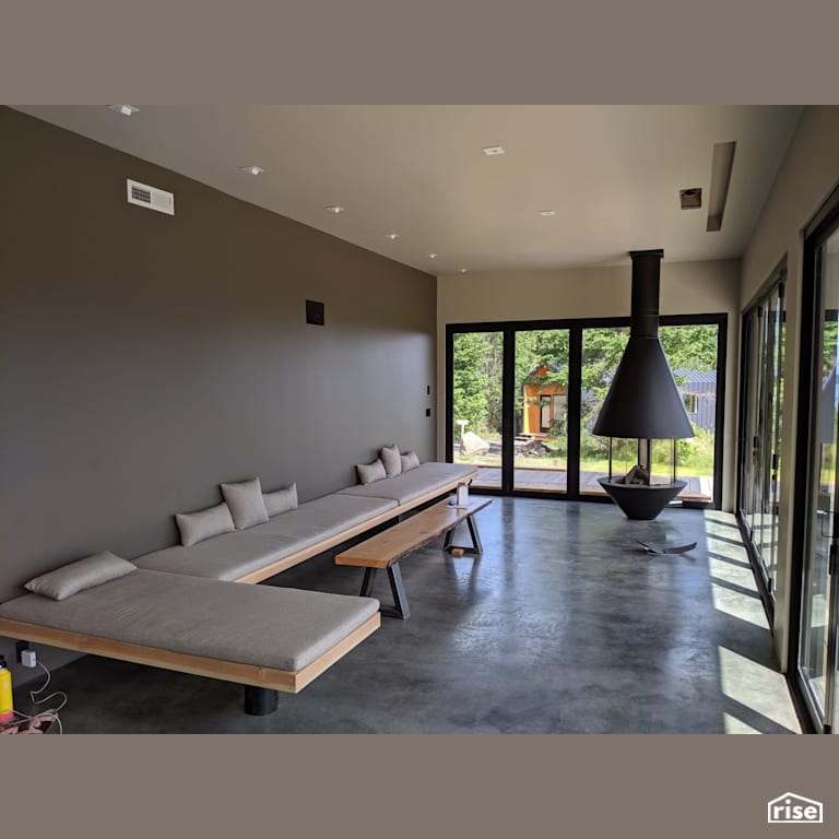Main Cabin - Living Room with Integrated LED by RAD LAB