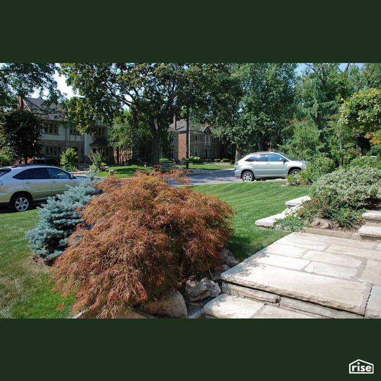 Front Walkway with Patio Stone by Earthworks Landscape & Design