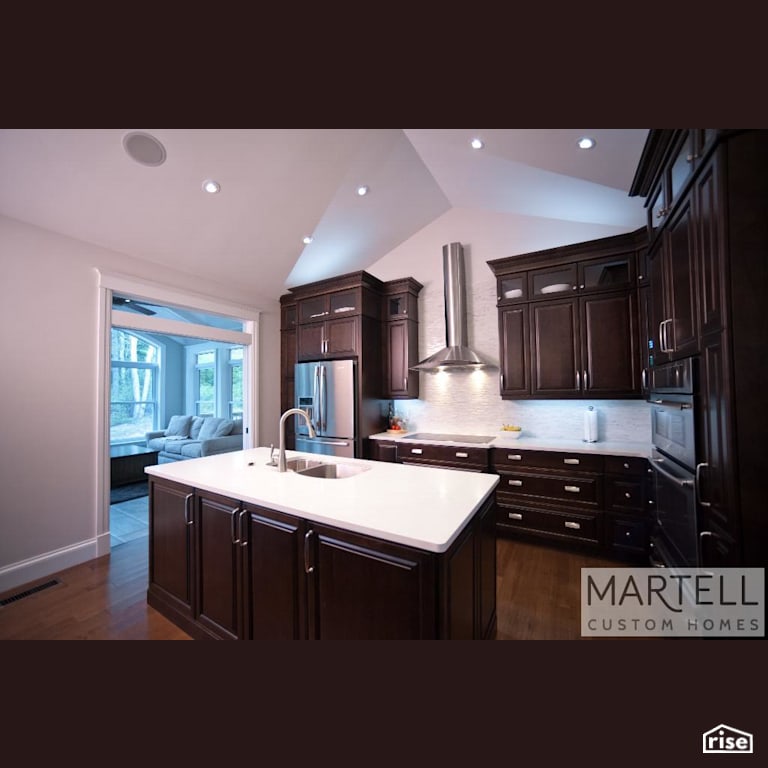 Verona Court - Kitchen with Wall Oven by Martell Homes