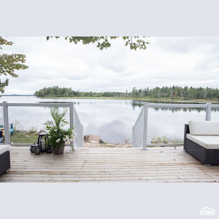Cottage Deck with Pressure Treated Decking by Reimagine Designs