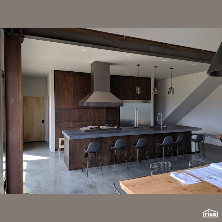Main Cabin - Kitchen with Concrete Flooring by RAD LAB