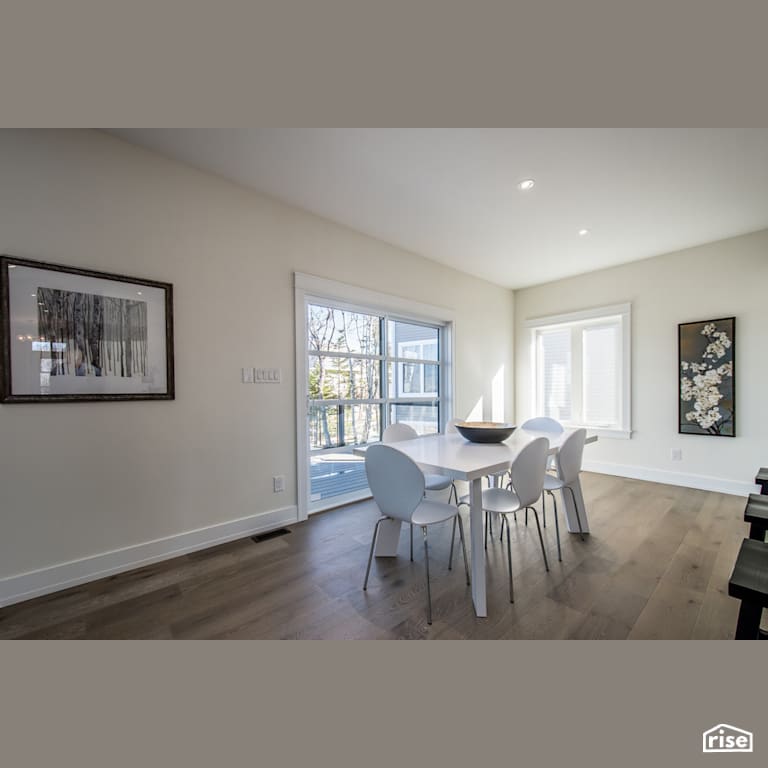 The Tempranillo - Dining Room with Laminate Flooring by Bowers Construction