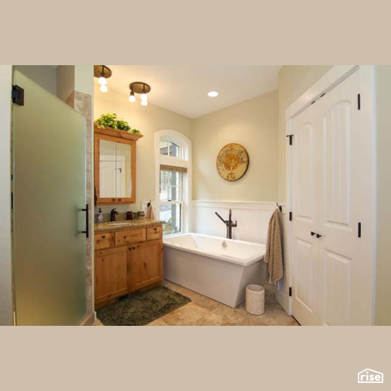 Bathroom with Integrated LED by Winsome Construction