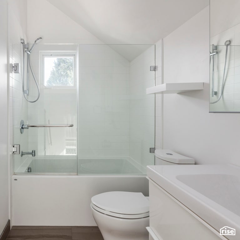 E22nd Bathroom with Dual Flush Toilet by Lanefab Design/Build