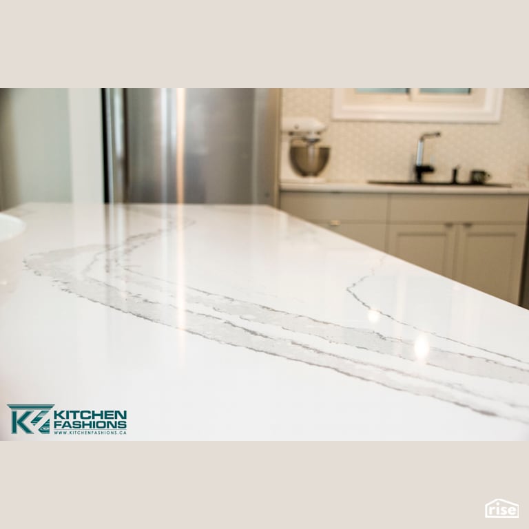 Kitchen Fashions - White Modern Kitchen with Low-Flow Kitchen Faucet by Home Fashions