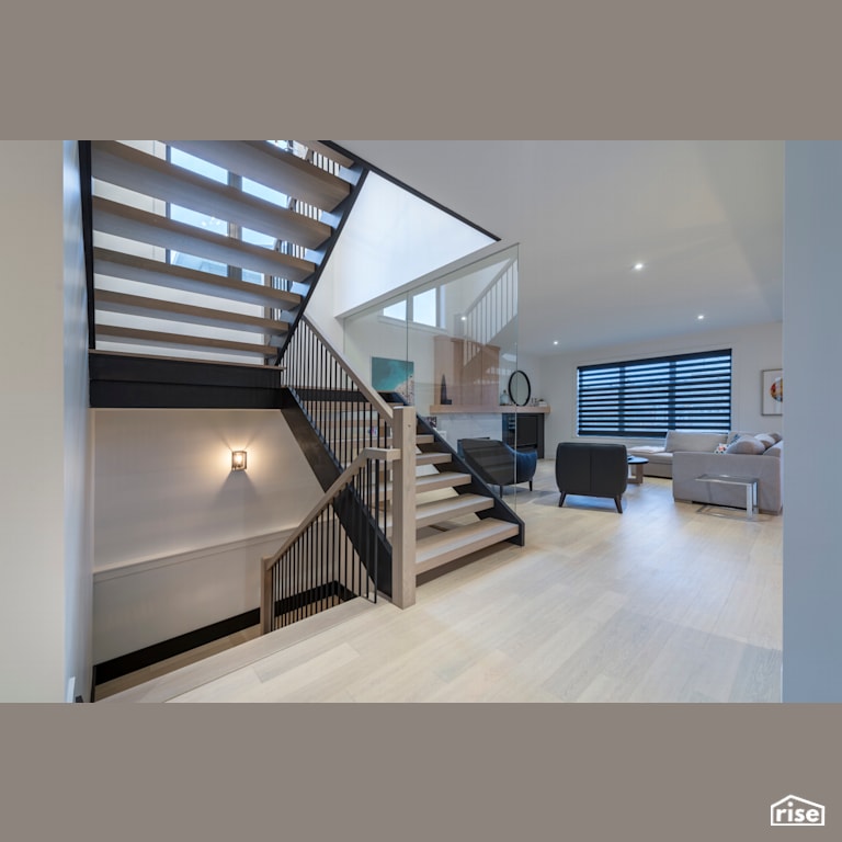 Hollywood Stairs with Argon Gas Filled Window by Homes by Highgate