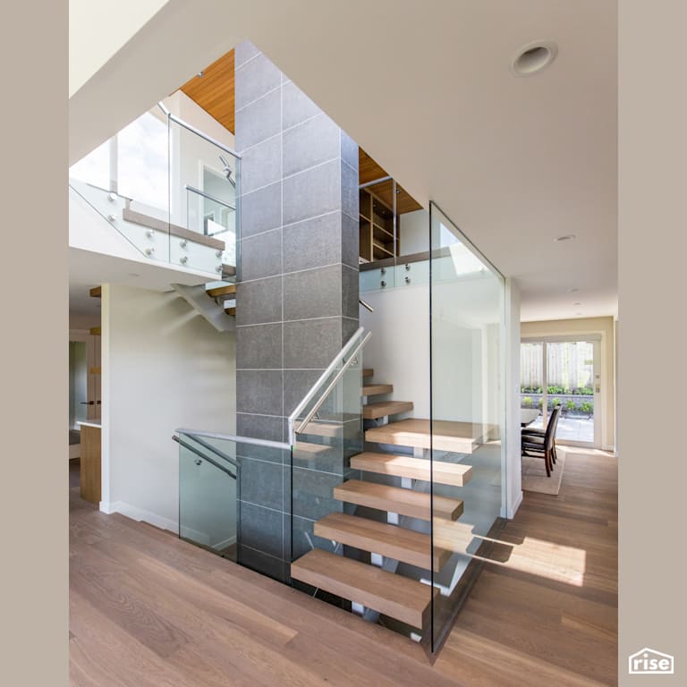 Staircase with Outdoor Gardens by Synthesis Design