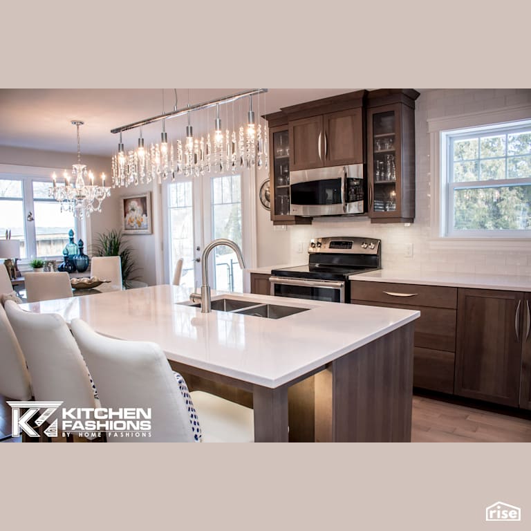 Kitchen Fashions - Hickory Slate Kitchen with LED Lighting by Home Fashions