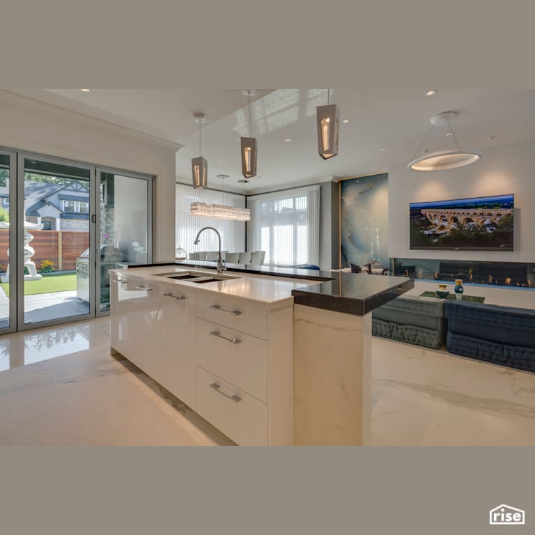 Executive Elegance - Kitchen with LED Strip Light by Clay Construction