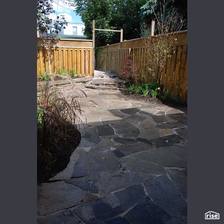 Backyard Patio with Patio Stone by Earthworks Landscape & Design