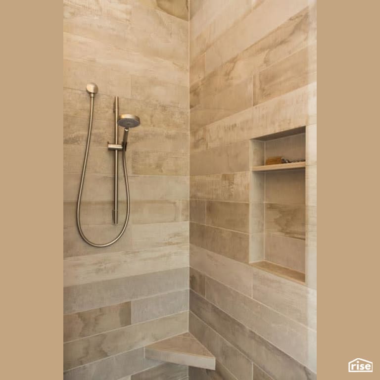 Shower with Low-Flow Showerhead by Winsome Construction
