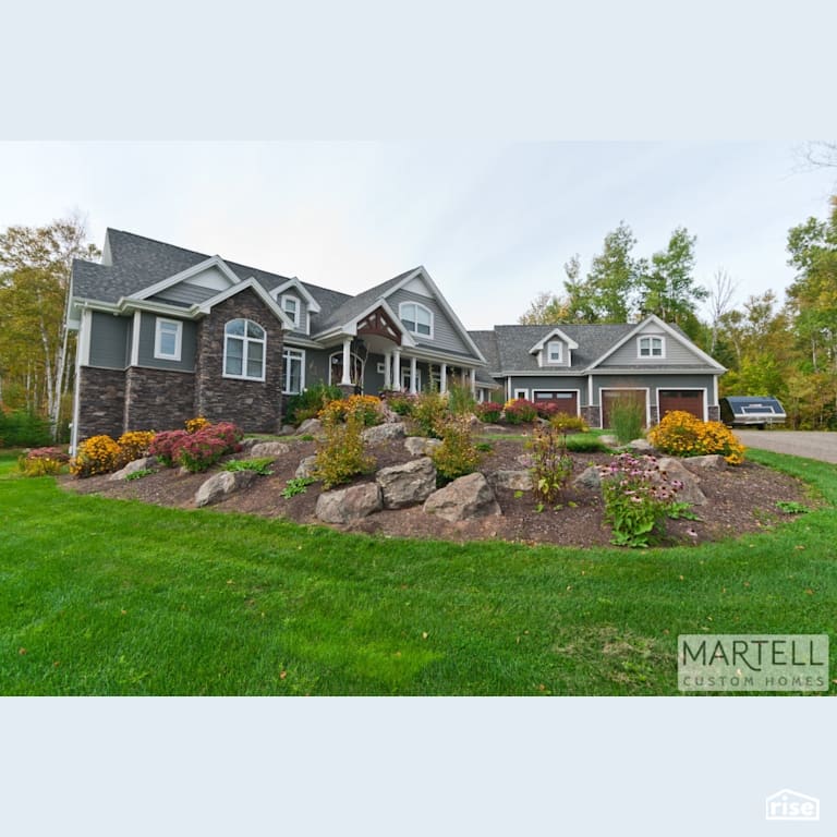 Verona Court - Exterior with Stone Siding by Martell Homes