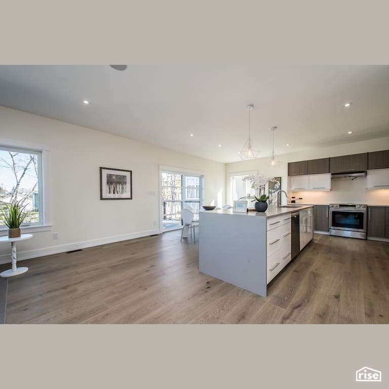 The Tempranillo - Kitchen with Gas Range by Bowers Construction