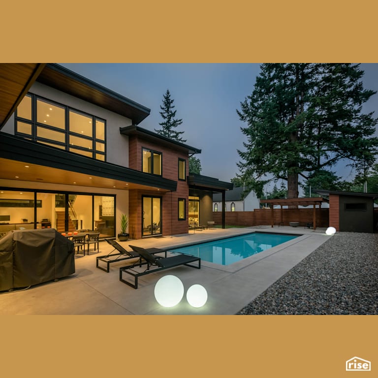 Fort Langley Modern Blend - Pool with Variable Speed Pool Pump by My House Design/Build Team Ltd.