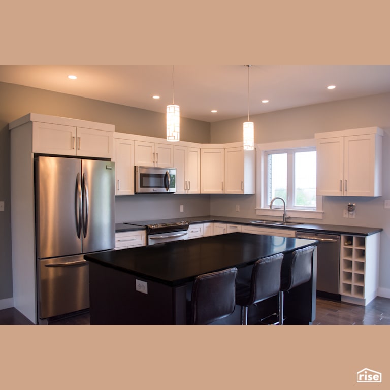 The Atlanta - Kitchen with FSC Certified Hardwood by Justin Bowers Homes