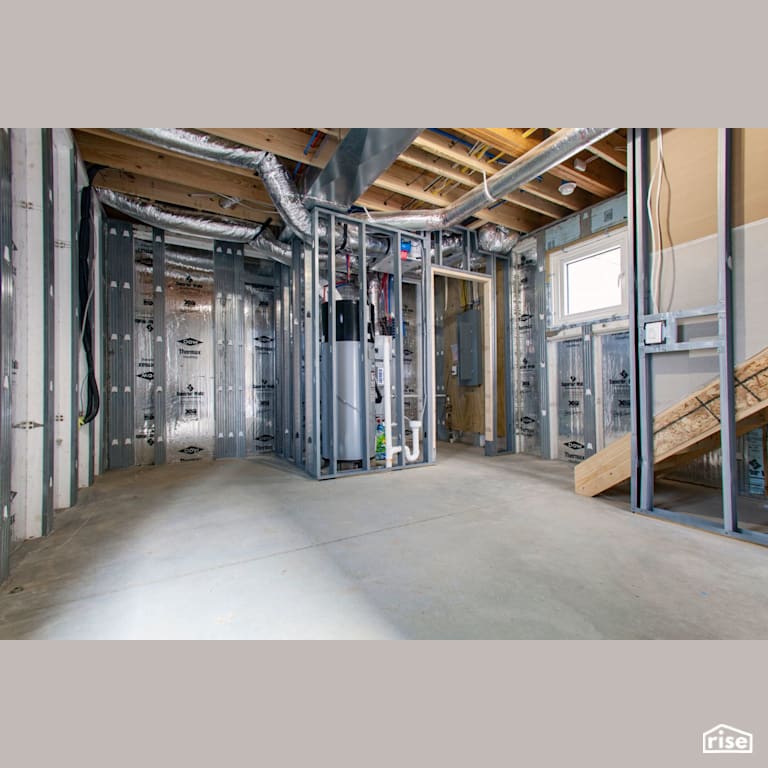 Black Street Development Basement with Electric Storage Water Heater by Module