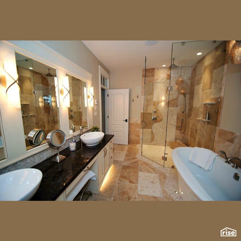Copper Island Fine Homes - Bathroom with Low-Flow Showerhead by Copper Island Fine Homes Inc.