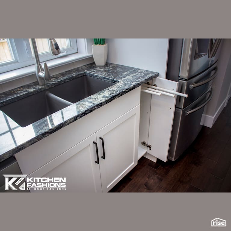 Kitchen Fashions - Beautiful Granite Kitchen with Low-Flow Kitchen Faucet by Home Fashions