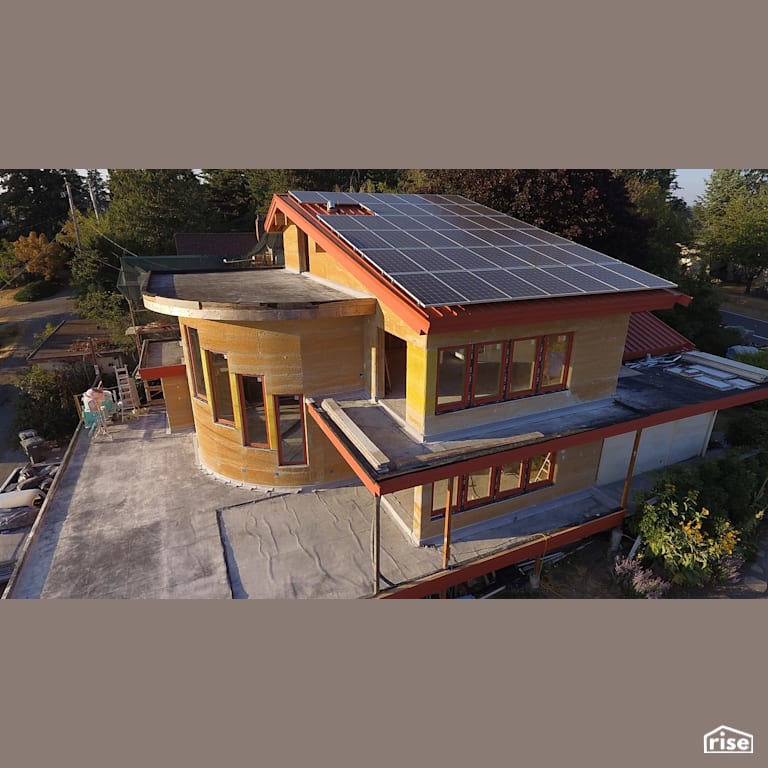 Highland Hemp House Exterior Rear with Hempcrete Walls by Hempitecture