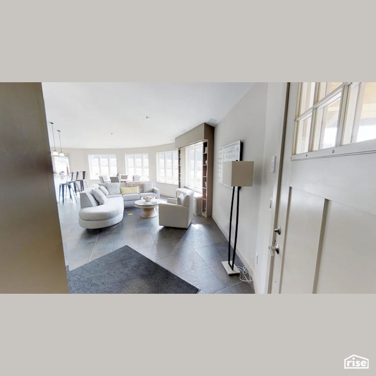 Roundhouse model home entryway with Integrated LED by Deltec Homes