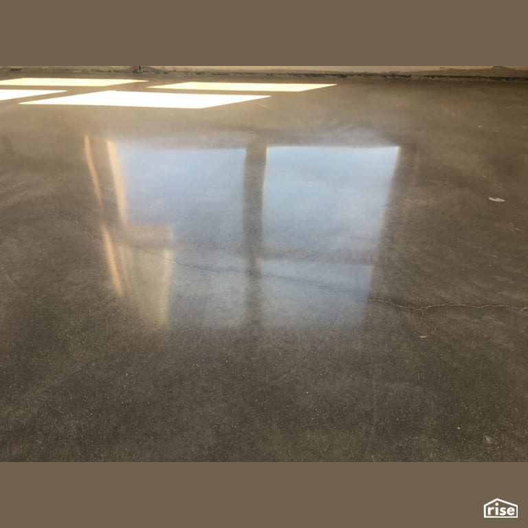 400 Grit cream polish with Concrete Flooring by DeltaCrete