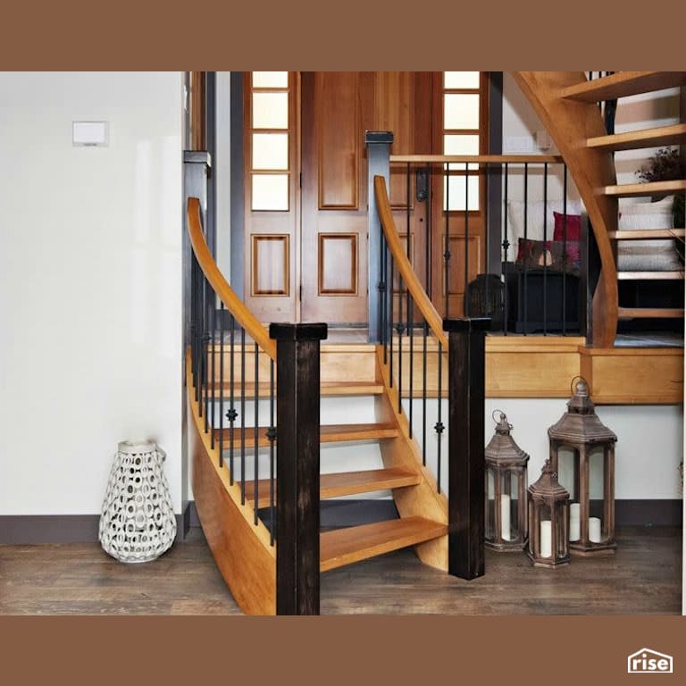 Copper Island Fine Homes - Entryway with Solid Wood Door by Copper Island Fine Homes Inc.